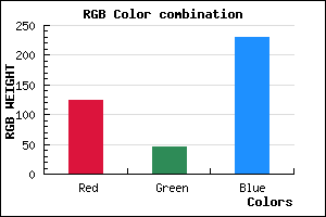 rgb background color #7C2DE6 mixer