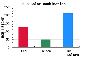 rgb background color #7C2FD1 mixer