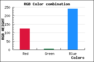 rgb background color #7C05F0 mixer