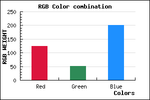rgb background color #7C33C9 mixer