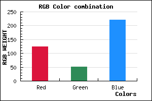 rgb background color #7C33DC mixer