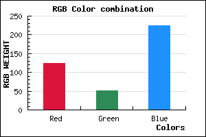 rgb background color #7C33E1 mixer