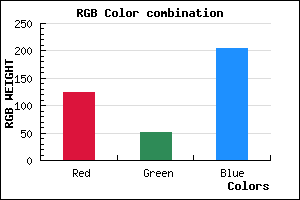 rgb background color #7C34CC mixer