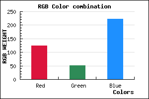 rgb background color #7C34DE mixer