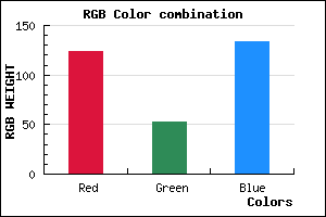 rgb background color #7C3586 mixer