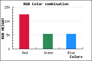 rgb background color #7C3636 mixer