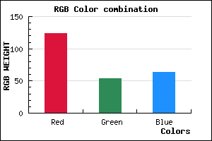 rgb background color #7C3640 mixer