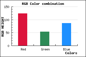 rgb background color #7C3656 mixer