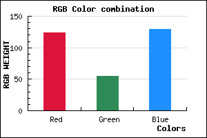 rgb background color #7C3781 mixer