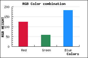 rgb background color #7C3AB6 mixer