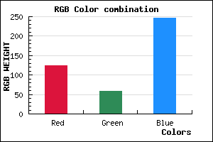 rgb background color #7C3BF6 mixer