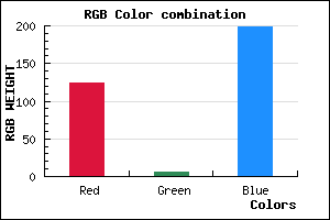 rgb background color #7C06C6 mixer