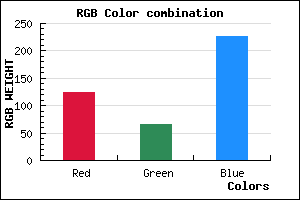 rgb background color #7C41E2 mixer