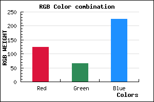 rgb background color #7C42E1 mixer
