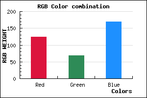 rgb background color #7C44AA mixer