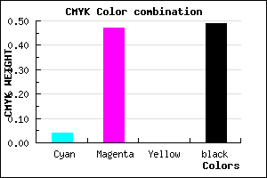 #7C4581 color CMYK mixer