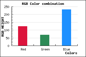 rgb background color #7C45E7 mixer