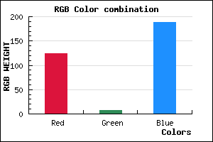 rgb background color #7C07BD mixer