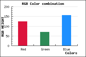 rgb background color #7C469C mixer