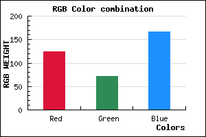 rgb background color #7C47A7 mixer