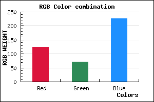 rgb background color #7C47E3 mixer