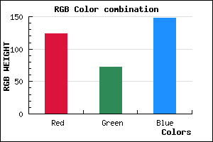 rgb background color #7C4894 mixer