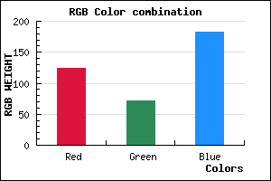 rgb background color #7C48B7 mixer