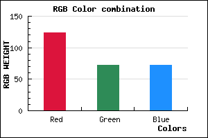 rgb background color #7C4848 mixer