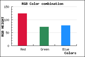 rgb background color #7C484E mixer