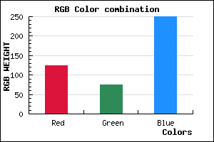 rgb background color #7C4BFA mixer