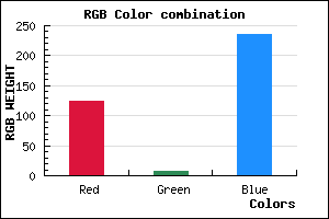 rgb background color #7C08EB mixer