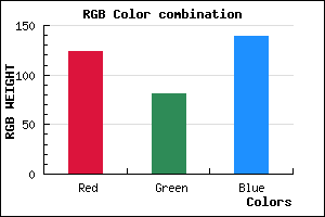 rgb background color #7C518B mixer