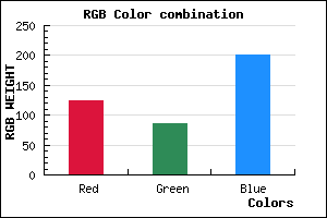 rgb background color #7C55C9 mixer