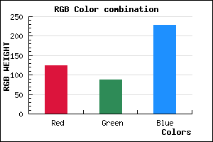 rgb background color #7C57E5 mixer