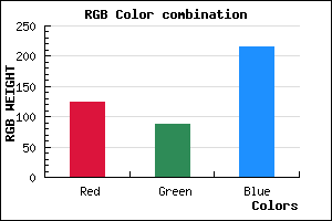 rgb background color #7C58D8 mixer