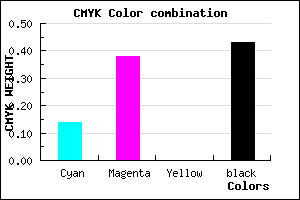#7C5A91 color CMYK mixer