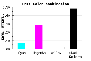 #7C5F85 color CMYK mixer