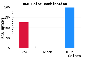 rgb background color #7D00C5 mixer