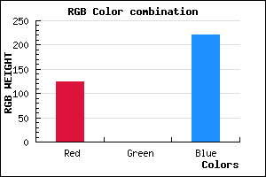 rgb background color #7D00DC mixer