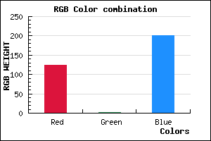 rgb background color #7D01C9 mixer