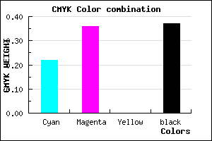 #7D66A0 color CMYK mixer