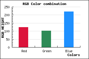 rgb background color #7D66DC mixer