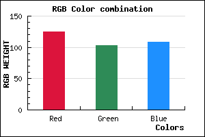 rgb background color #7D676C mixer