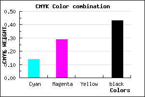 #7D6892 color CMYK mixer