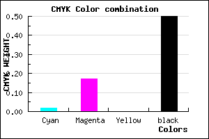 #7D6A80 color CMYK mixer