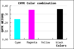 #7D6AA4 color CMYK mixer