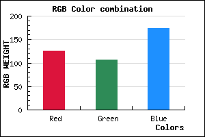 rgb background color #7D6BAD mixer