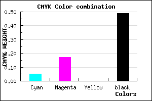 #7D6D83 color CMYK mixer