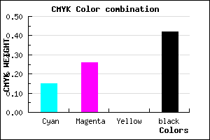 #7D6D93 color CMYK mixer