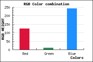 rgb background color #7D0BF3 mixer